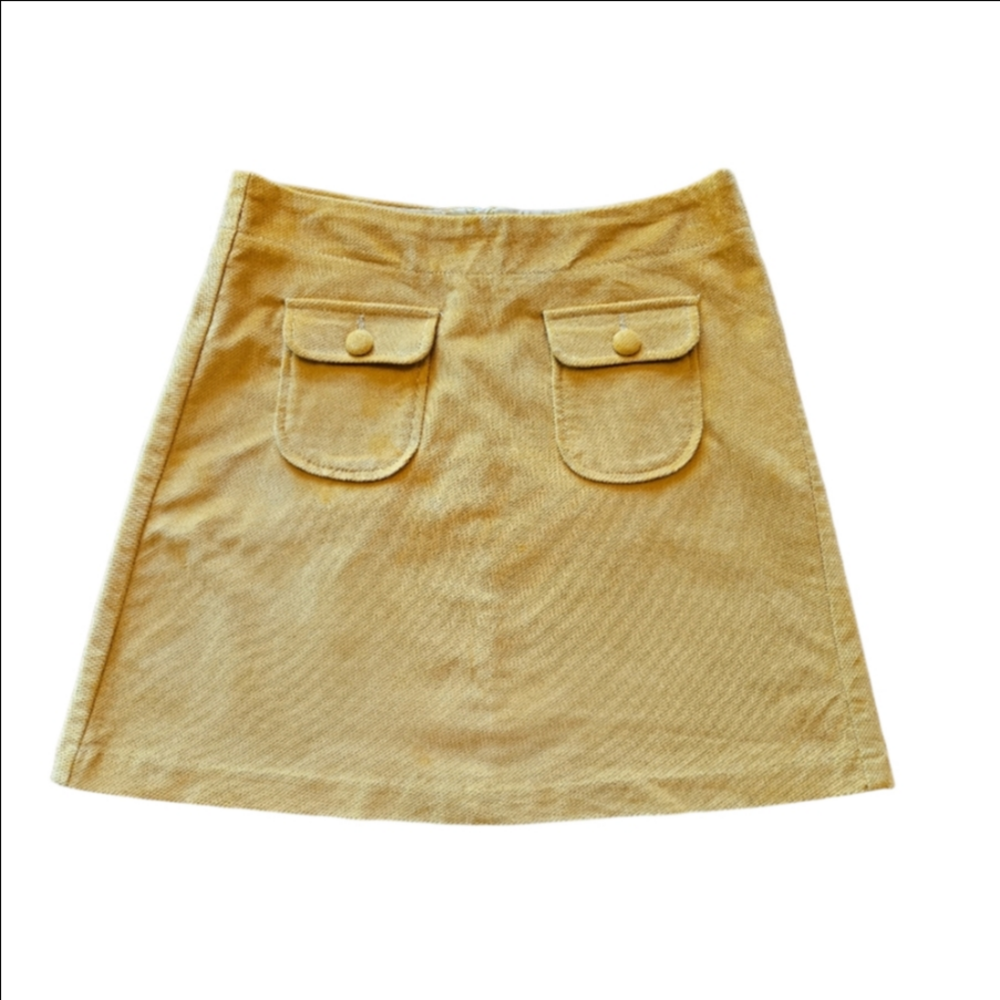 United Colors Of Benetton Mustard Mini A-Line Skirt